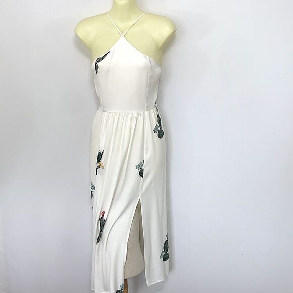 WildFox Dress Maxi”Cactus Flower “ Rayon 16” Slit sides NWOT Sz Small - Picture 5 of 11